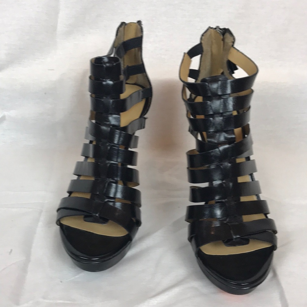 Nine West Black Strappy Heels